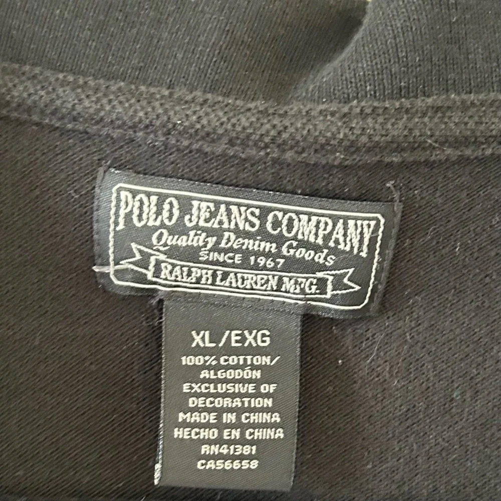 POLO RALPH LAUREN Embroidered USA Flag Logo Black Polo Shirt Men Sz XL